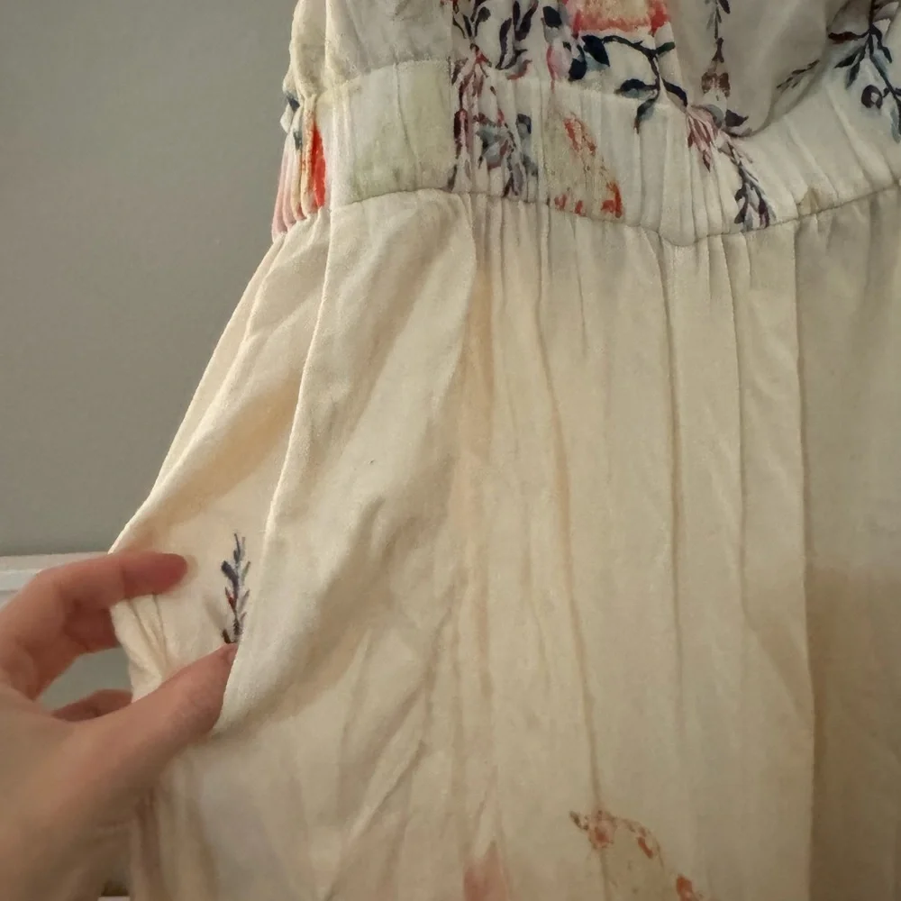 Free People Floral One-Shoulder Romper XS – Boho Summer Vintage FP - Picture 5 of 7